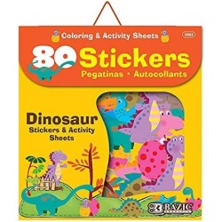 BAZIC Dinosaur Sticker Animal Jurassic Dragan Stickers for Activity Coloring Book Reward Incentive Gift for Kids Boys Classro...