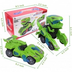 Toys for 3-6 Year Old Boys Transforming Car Toys with LED Light and Music Dinosaur Toy Birthday Gifts for 4 5 6 7 Year Old Bo...