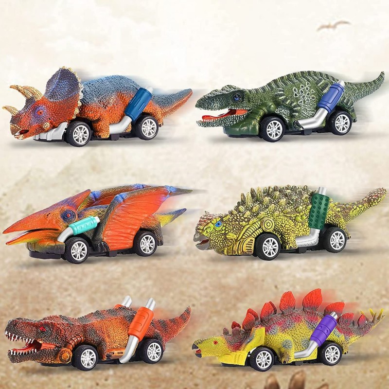 Dinosaur Toys for Kids 3-5 - Pull Back Toy Cars for Toddler 3 4 5 6 Years Old and Up Easter & Birthday Gifts for Boys Girls P...