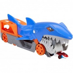 Shark Chomp Transporter Playset with One 1:64 Scale Car for Kids 4 to 8 Years Old Shark Bite Hauler Picks Up Cars in Its Jaws...