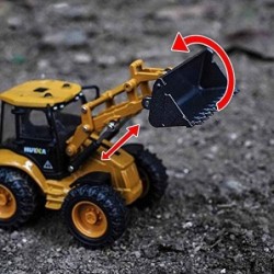 Backhoe Loader Heavy Duty Wheeled Excavator Construction Site Vehicle Toys 1：50 Scale Site Backhoe Digger Engineering Car Sit...