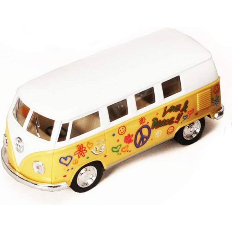 1962 Volkswagen Classic Bus with Decals 1/32 scale Die Cast Model Toy Car - YELLOW $16.77 Kids' Play Cars & Race Cars