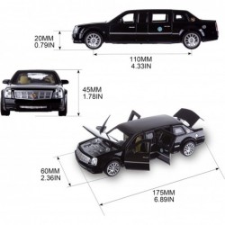 Diecast Model Toy Cars 1:32 Lengthened Presidential Limousine Car Alloy Pull Back Vehicles Toy Car with Sound and Light Open ...