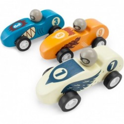 Wooden Wonders Pack of 3 Pull-Back Derby Racers Predators Pack $34.57 Kids' Play Cars & Race Cars