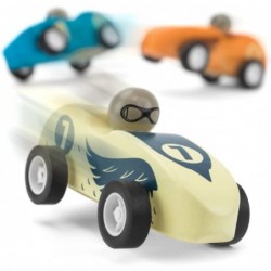 Wooden Wonders Pack of 3 Pull-Back Derby Racers Predators Pack $34.57 Kids' Play Cars & Race Cars