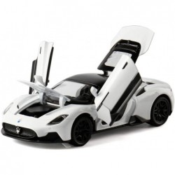 Alloy Collectible White Maserati MC20 Pull Back Vehicles Diecast Toy Cars Model $43.88 Kids' Play Cars & Race Cars