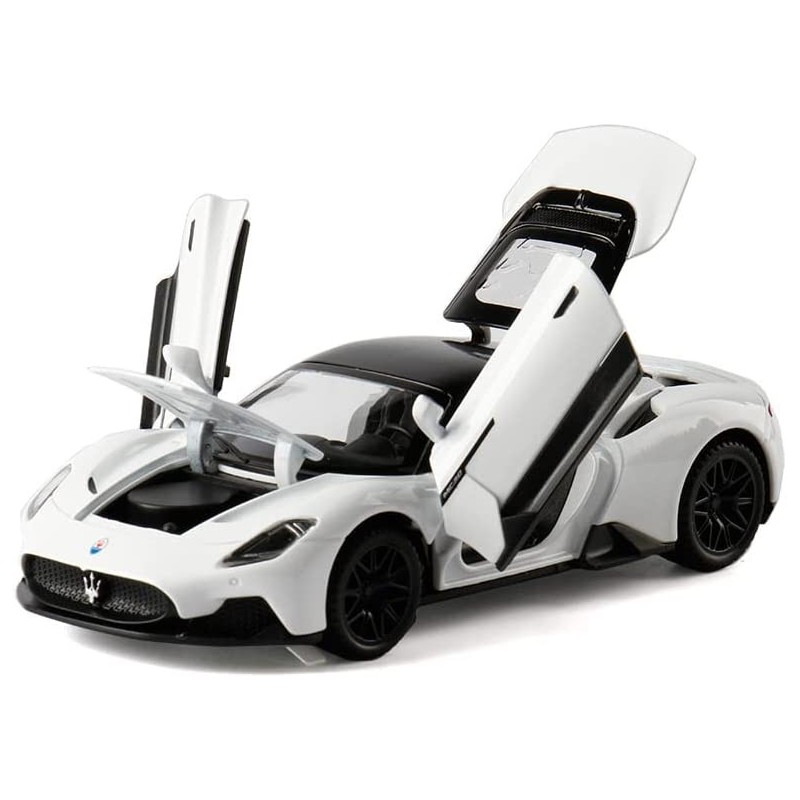 Alloy Collectible White Maserati MC20 Pull Back Vehicles Diecast Toy Cars Model $43.88 Kids' Play Cars & Race Cars