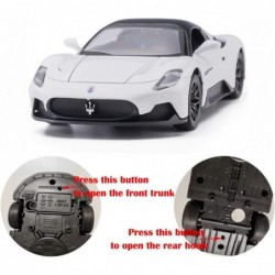 Alloy Collectible White Maserati MC20 Pull Back Vehicles Diecast Toy Cars Model $43.88 Kids' Play Cars & Race Cars