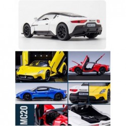 Alloy Collectible White Maserati MC20 Pull Back Vehicles Diecast Toy Cars Model $43.88 Kids' Play Cars & Race Cars