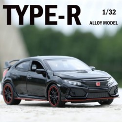 1:32 Alloy Pull Back Car Diecast Model CAR for Civ1c Type R Collection Mini Simulation Vehicles Toys for Kids Boyfriend Young...