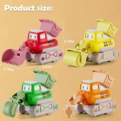 Construction Vehicle Toys Cars for 3 4 5 6 7 Year Old Toddlers 4 Pack Press and Go Trucks Set Bulldozer Excavator Road Roller...