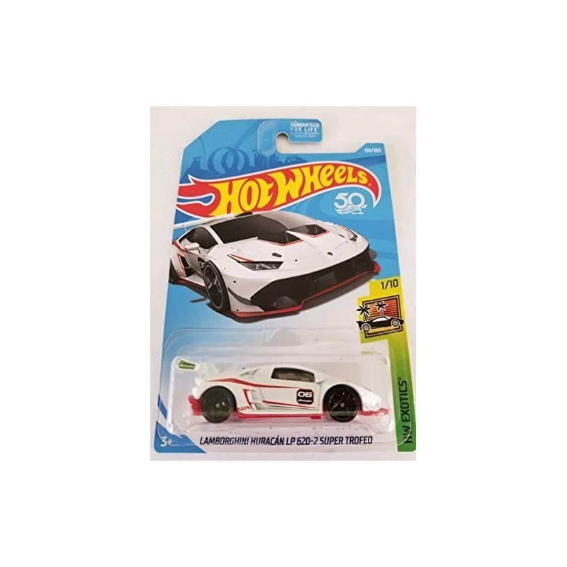 2018 50th Anniversary HW Exotics Lamborghini Huracan LP 620-2 Super Trofeo 150/365 White $25.43 Kids' Play Cars & Race Cars