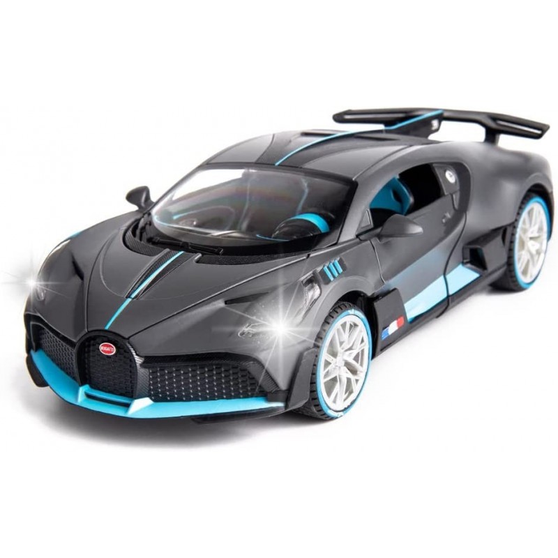 1/24 Bugatti Divo Model Car Alloy Diecast Pull Back Toy Vehicle with Light and Music Supercar Toys for Toddlers Kids Children...