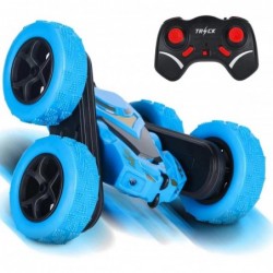 Remote Control Car Double Sided 360°Rotating 4WD RC Cars with Headlights 2.4GHz Stunt Toy Car Rechargeable Toy Cars for Boys ...