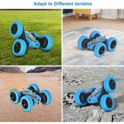 Remote Control Car Double Sided 360°Rotating 4WD RC Cars with Headlights 2.4GHz Stunt Toy Car Rechargeable Toy Cars for Boys ...