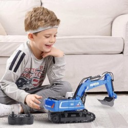 Remote Control Excavator Toys for Boys - Rc Excavators Metal Shovel for Kids Age 4-7 8 9 10 Year Old Birthday Gifts Ideas 1/1...