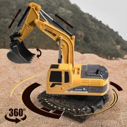 Remote Control Excavator Toy Truck Rc Excavators Heavy Duty Metal and Plastic Construction Truck 1:24 Scale Full Functional C...