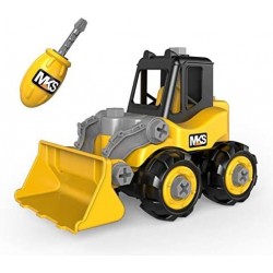 Construction Toys Take Apart Truck Toys Play Set Bulldozer Grab Loader Road Roller Excavator Kid STEM Construction Vehicles G...