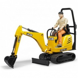 Toys - Construction Realistic JCB Micro Excavator 8010 CTS and Bworld Construction Man Action Figure (Figure Colors May Vary)...