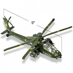 Diecast Apache Helicopters with Pullback Mechanism Set of 3 Diecast Toy Choppers with Spinning Propellers Birthday Party Favo...