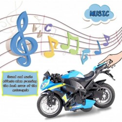 Motorcycle Toy with Light and Music Toys Motorcycle Diecast Models Toy Motorcycles for Boys Toy Motorcycle for Kids 3-9 (Blue...