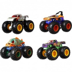 Monster Trucks 1:64 Scale 4-Pack with Giant Wheels Gift Idea for Kids 3 to 6 Years Old [Styles May Vary] $29.48 Kids' Play Tr...