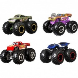 Monster Trucks 1:64 Scale 4-Pack with Giant Wheels Gift Idea for Kids 3 to 6 Years Old [Styles May Vary] $29.48 Kids' Play Tr...