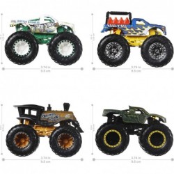 Monster Trucks 1:64 Scale 4-Pack with Giant Wheels Gift Idea for Kids 3 to 6 Years Old [Styles May Vary] $29.48 Kids' Play Tr...