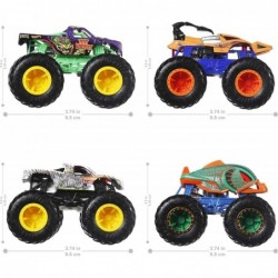 Monster Trucks 1:64 Scale 4-Pack with Giant Wheels Gift Idea for Kids 3 to 6 Years Old [Styles May Vary] $29.48 Kids' Play Tr...