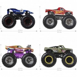 Monster Trucks 1:64 Scale 4-Pack with Giant Wheels Gift Idea for Kids 3 to 6 Years Old [Styles May Vary] $29.48 Kids' Play Tr...