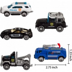 19 in 1 Die-cast Police Toy Truck with Little Police Figures Mini Police Vehicles in Big Carrier Truck Patrol Rescue Helicopt...