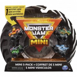 Monster Jam Official Mini Collectible Monster Trucks 5-Pack with 1 Mystery Truck 1:87 Scale $33.19 Kids' Play Trucks