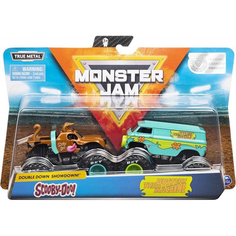 Monster Jam Official Scooby Doo vs. Mysterty Machine Die-Cast Monster Trucks 1:64 Scale 2 Pack $49.23 Kids' Play Trucks