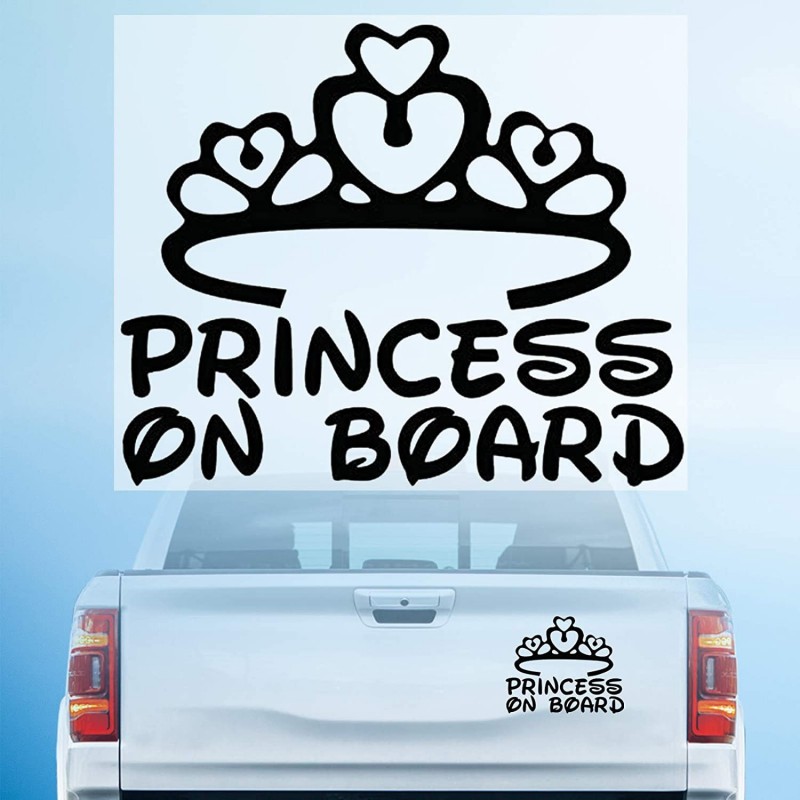 Princess on Board Sticker for Car Window Windshield and Body Die Cut Vinyl Kids Safety Stickers and Signs Baby Girl on Board ...