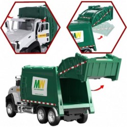 3 Pack City Diecast Semi Trucks Transport Set - Big Toy Garbage Truck Oil Tanker & Transport Vehicle Toy with Pull Back Actio...