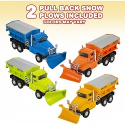 Pull Back Snow Plow Toys Set of 2 Diecast Metal Kids’ Pullback Toys Cool Car Toys for Boys and Girls Snowplow Trucks for Chil...