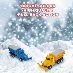 Pull Back Snow Plow Toys Set of 2 Diecast Metal Kids’ Pullback Toys Cool Car Toys for Boys and Girls Snowplow Trucks for Chil...