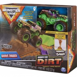 Monster Jam Grave Digger Monster Dirt Starter Set with 8oz Monster Dirt and Official 1:64 Scale Truck $41.69 Kids' Play Trucks