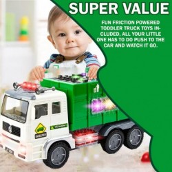 Bump n Go Garbage Truck Toy – Friction Powered Dump Truck with 4D Lights and Sounds Waste Recycling Management Toys Fun Gifts...