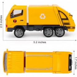 1/60 Scale Diecast Metal Garbage Truck Toy Mini Waste Management Recycling Truck Toys for Kids Yellow $35.32 Kids' Play Trucks