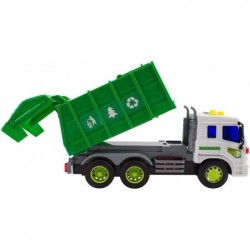 Garbage Truck Toy - Friction-Powered Waste Management Recycling Vehicle Vibrant Lights & 4 Different Sounds Educational Gifts...