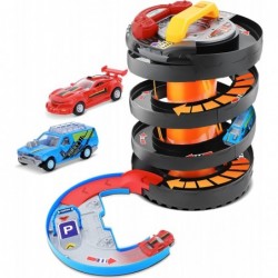 Slot Car Race Track Sets for Toddlers 2-4 with 2 Toy Cars 1:64 Scale Educational Car Toys for Boys 4-7 Kids Race Car Track Se...