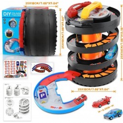 Slot Car Race Track Sets for Toddlers 2-4 with 2 Toy Cars 1:64 Scale Educational Car Toys for Boys 4-7 Kids Race Car Track Se...