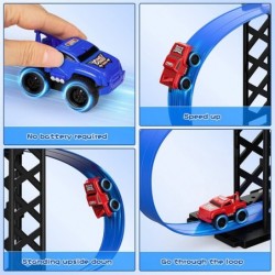 Kids Racing Toys - Magnetic Anti-Gravity Race Track Playset Car Adventure Toys with Mini Car DIY Assembly Educational Toy Veh...