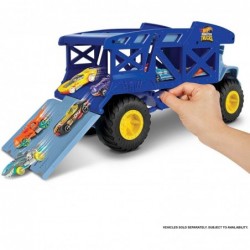 Monster Trucks Monster Mover Rhino Toy Car Hauler Holds 12 1:64 Scale Monster Trucks or 32 with Ramp Launch Gift for Kids 3 Y...