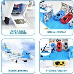 Transport Cargo Airplane Car Toy Play Set for 3+ Years Old Boys and Girls(Blue) $41.24 Toy Vehicle Playsets