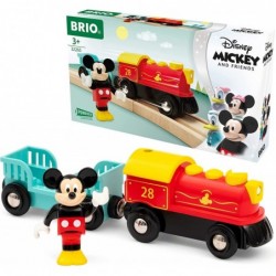 32265 Disney Mickey and Friends: Mickey Mouse Battery Train | Wooden Toy Train Set for Kids Age 3 and Up - Amazon Exclusive (...