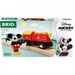 32265 Disney Mickey and Friends: Mickey Mouse Battery Train | Wooden Toy Train Set for Kids Age 3 and Up - Amazon Exclusive (...