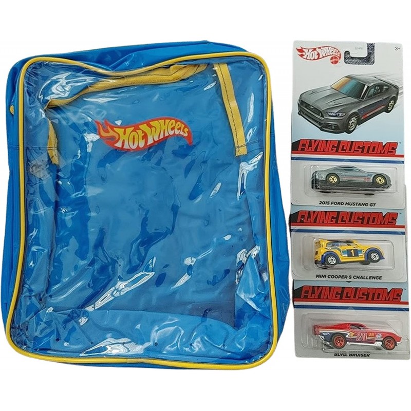 Generic Backpack and Cars Bundle Includes PVC Backpack with 3 Random Diecast Cars Compatible with Hot Wheels Sets $26.13 Toy ...