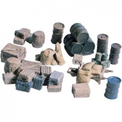 HO Scale Scenic Details Crates Barrels and Sacks $28.24 Toy Vehicle Playsets